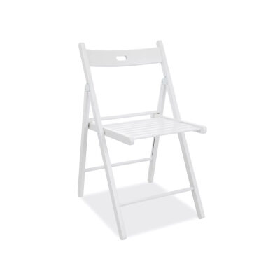 Дървен сгъваем стол - бял