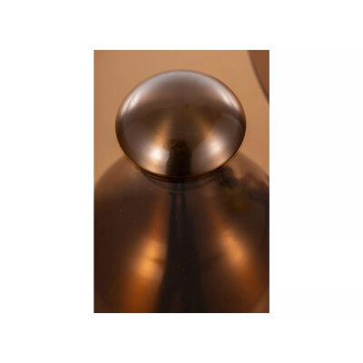 Комплект от две кръгли масички за кафе - кафяво/меден гланц