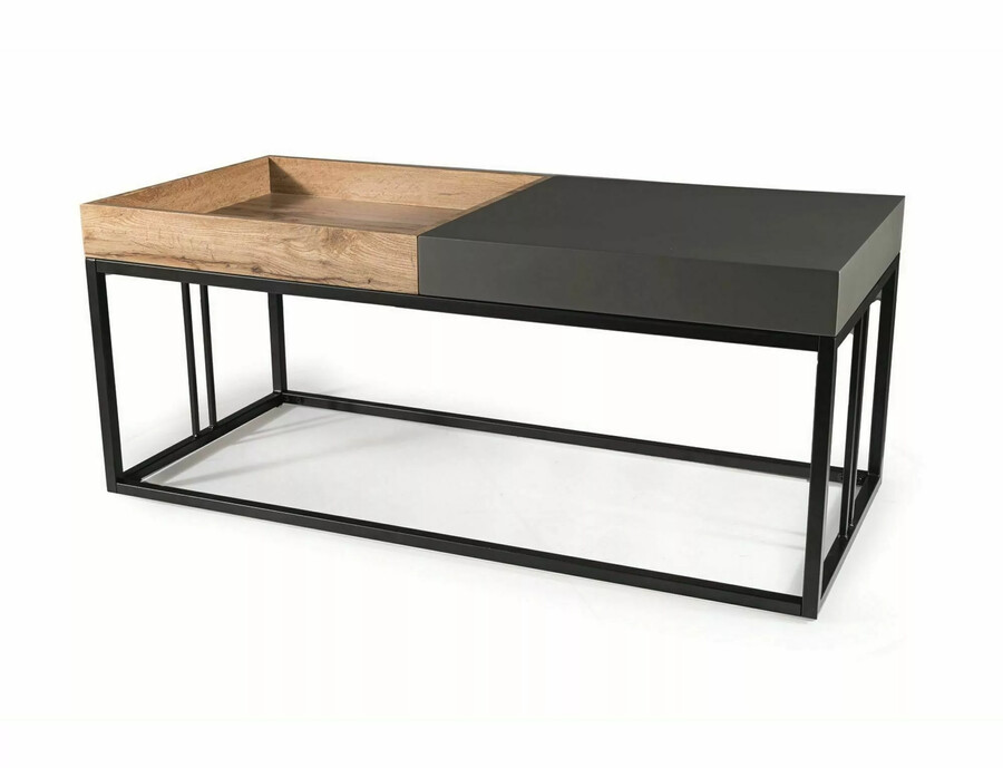 Холна маса 110×50 – занаятчийски дъб/антрацит