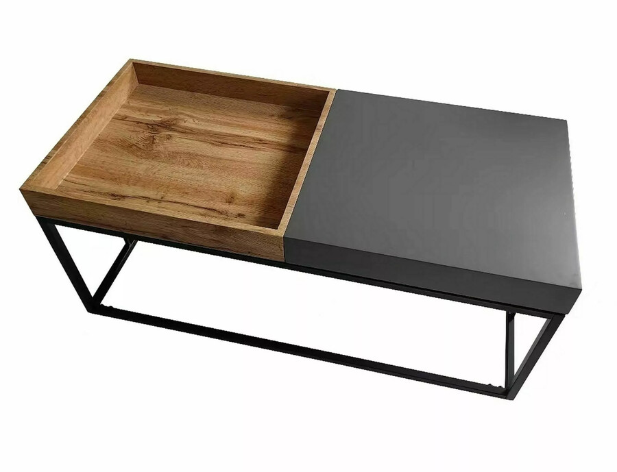 Холна маса 110×50 – занаятчийски дъб/антрацит