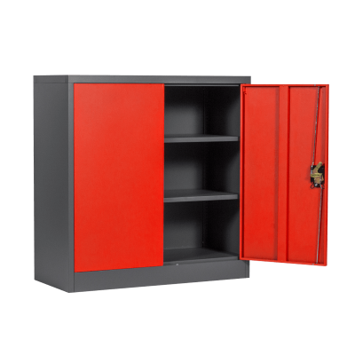 Метален шкаф Carmen CR-1239 E J SAND - червен-графит