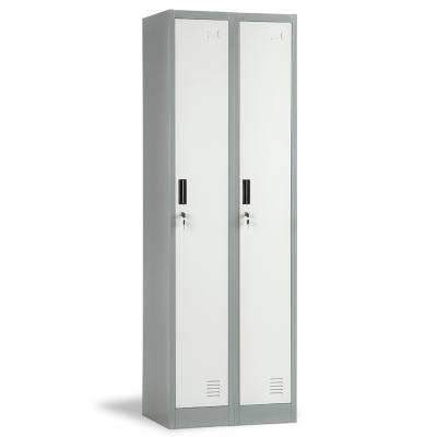 Метален шкаф Carmen CR-1242-2 J LUX - сив / тъмносив