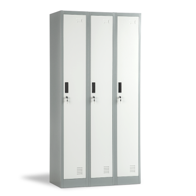 Метален шкаф CR-1242 J LUX - сив / тъмносив