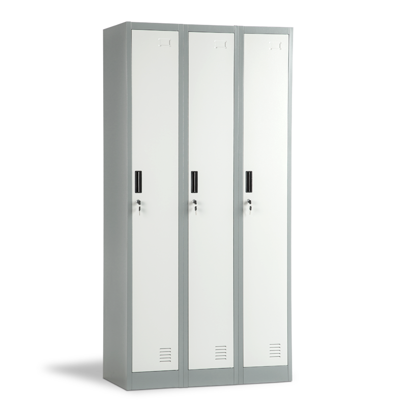 Метален шкаф CR-1242 J LUX - сив / тъмносив