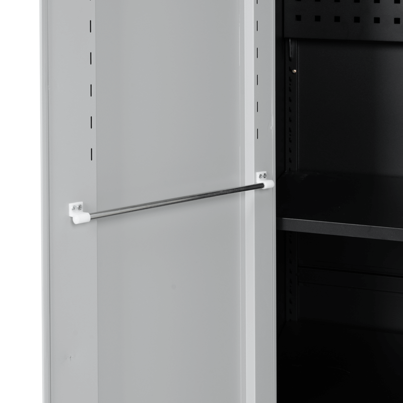 Метален шкаф за инструменти Carmen CR-1226 L SAND – черен-сребърен