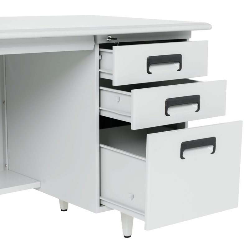 Метално бюро Carmen CR-1317 L – сиво