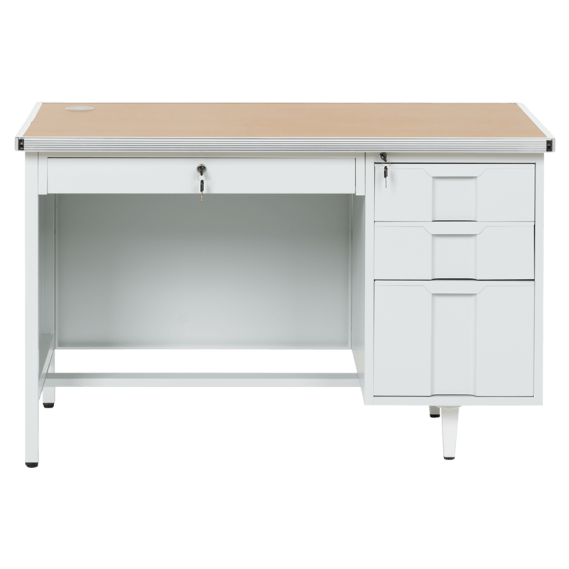 Метално бюро Carmen CR-1318 L – сиво / бук