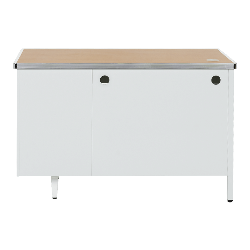 Метално бюро Carmen CR-1318 L – сиво / бук