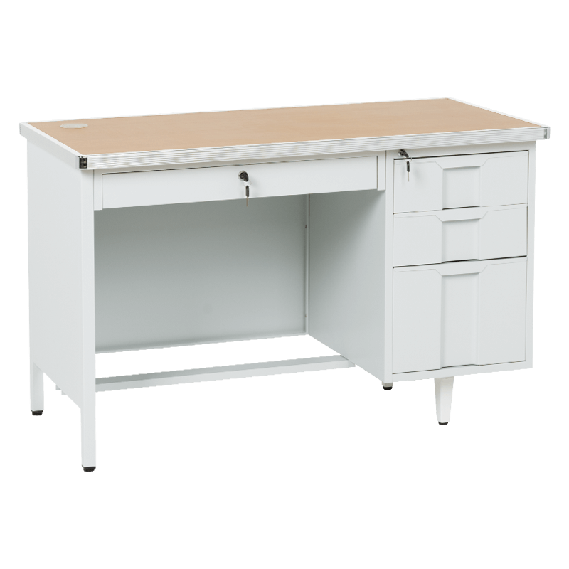 Метално бюро Carmen CR-1318 L – сиво / бук