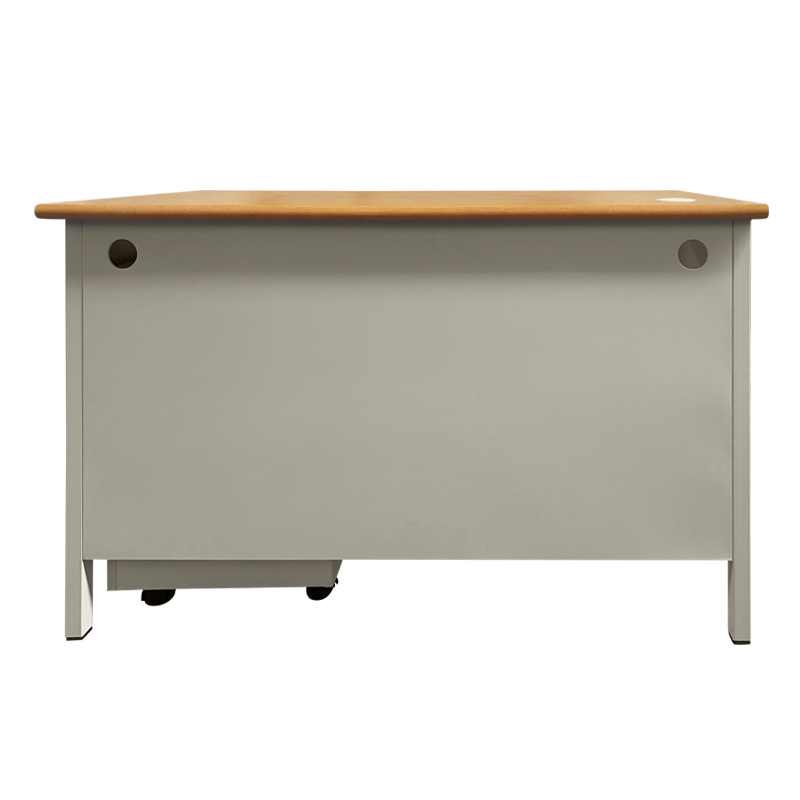 Метално бюро Carmen CR-1320 L – сиво / бук