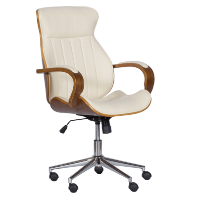 Президентски офис стол Carmen 6402 - орех-крем