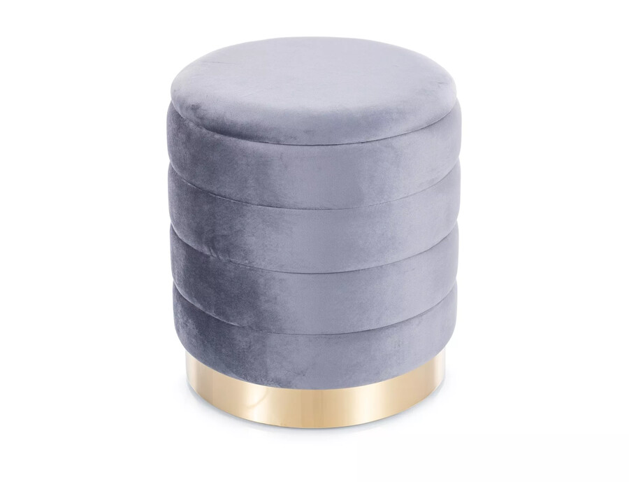 Комплект от два пуфа – сив