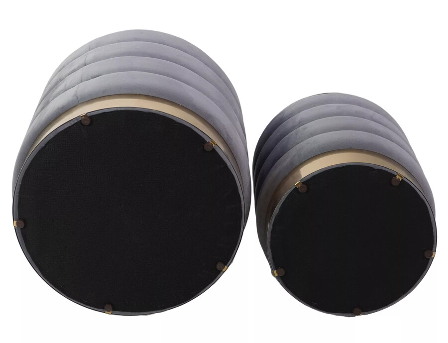 Комплект от два пуфа – сив