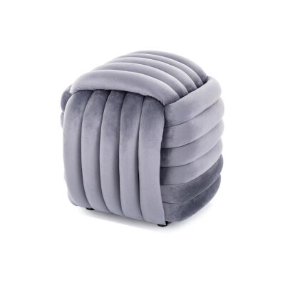 Кадифен пуф - сив