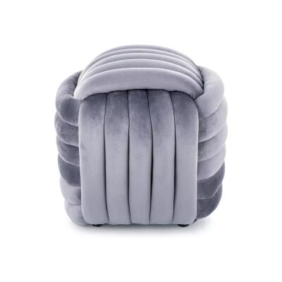 Кадифен пуф - сив