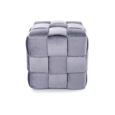 Кадифен пуф - сив