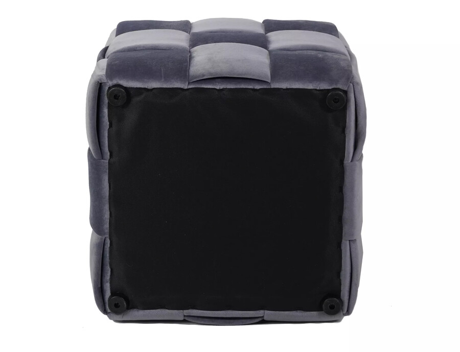 Кадифен пуф – сив