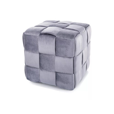 Кадифен пуф - сив