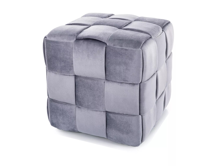 Кадифен пуф - сив