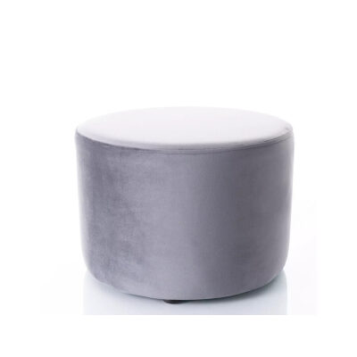 A кадифен пуф - тъмно сиво