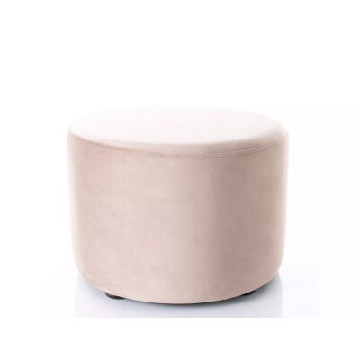 Кадифен пуф - тъмнобежов