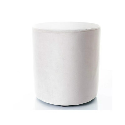 B кадифен пуф - светлосив