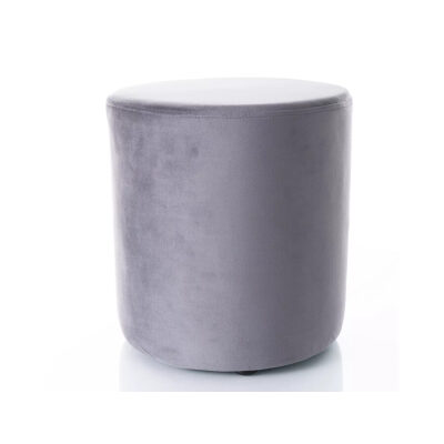B кадифен пуф - тъмно сиво