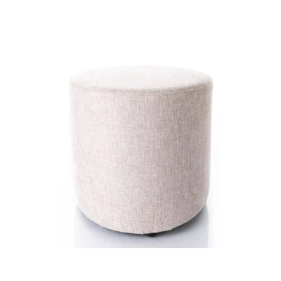 C пуф - светло бежов