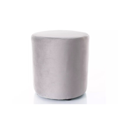C кадифен пуф - сиво
