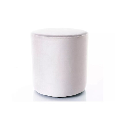 Кадифен пуф - светлосив