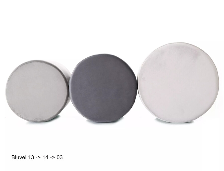 C кадифен пуф – сиво