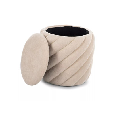 Пуф със съхранение - бежов