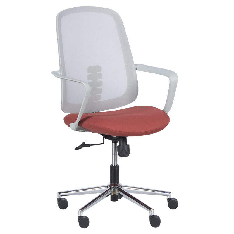 Работен офис стол Carmen 7063 – сив-червен