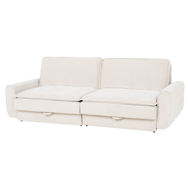 Разтегателен диван – тройка BALAMBA – шампанско Н23