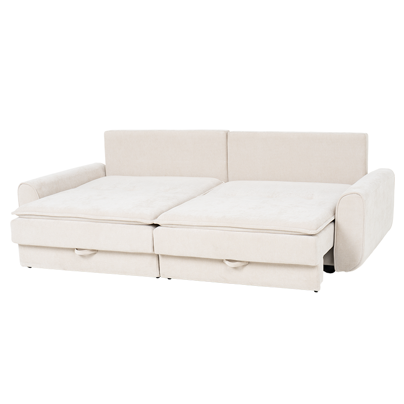 Разтегателен диван – тройка BALAMBA – шампанско Н23