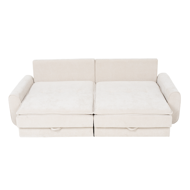 Разтегателен диван – тройка BALAMBA – шампанско Н23