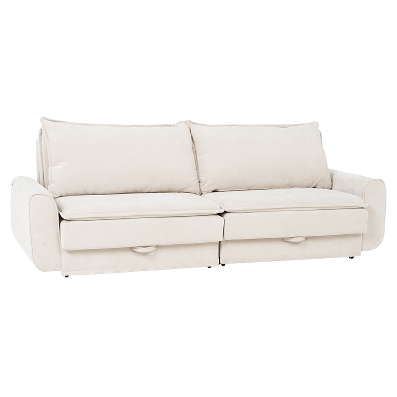 Разтегателен диван – тройка BALAMBA – шампанско Н23