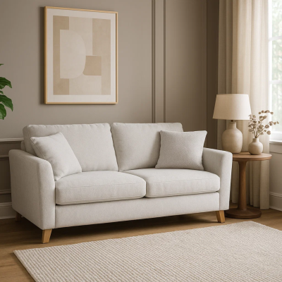 Разтегателен диван - тройка FIZI - светлосив E05