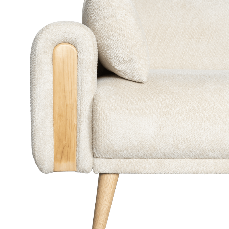 Разтегателен диван – тройка GOMA – бял E26