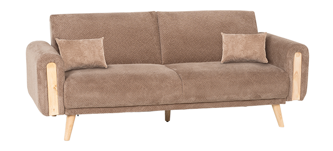 Разтегателен диван – тройка GOMA – кафяв E40