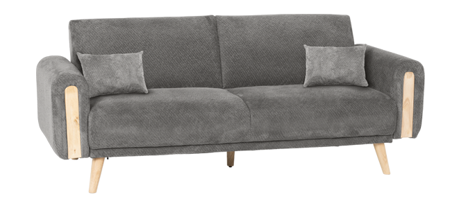 Разтегателен диван – тройка GOMA – сив Е13