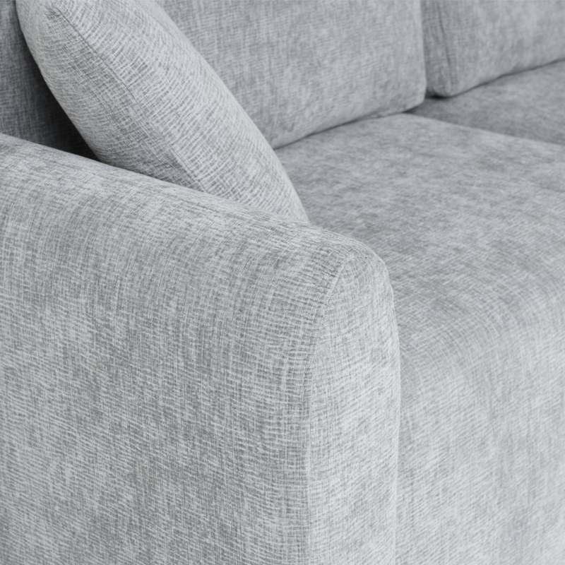 Разтегателен диван – тройка LOMELA – светлосив L03