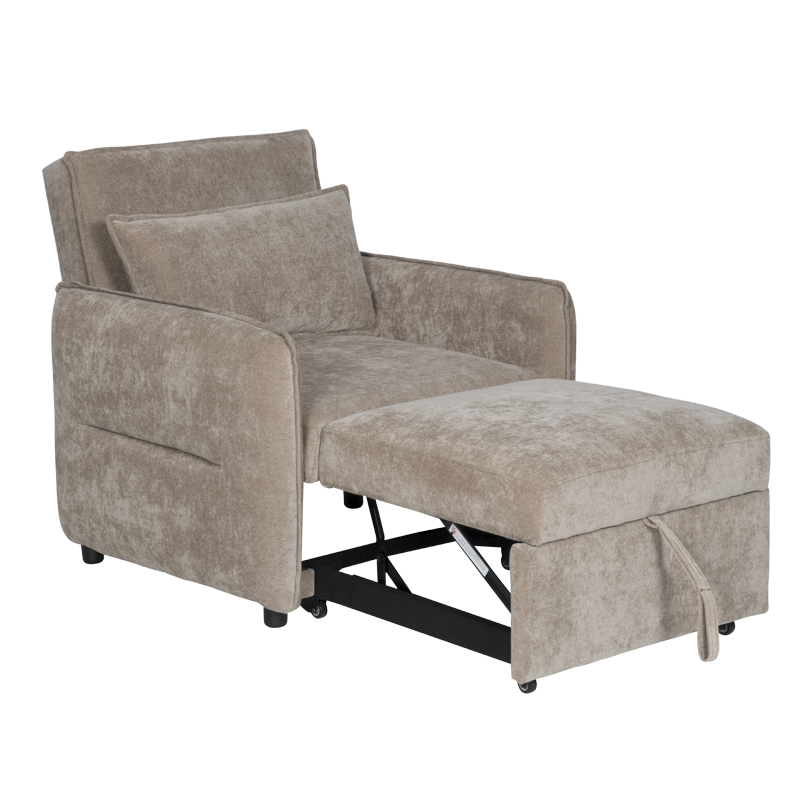 Разтегателен фотьойл AKETI – бежов М34