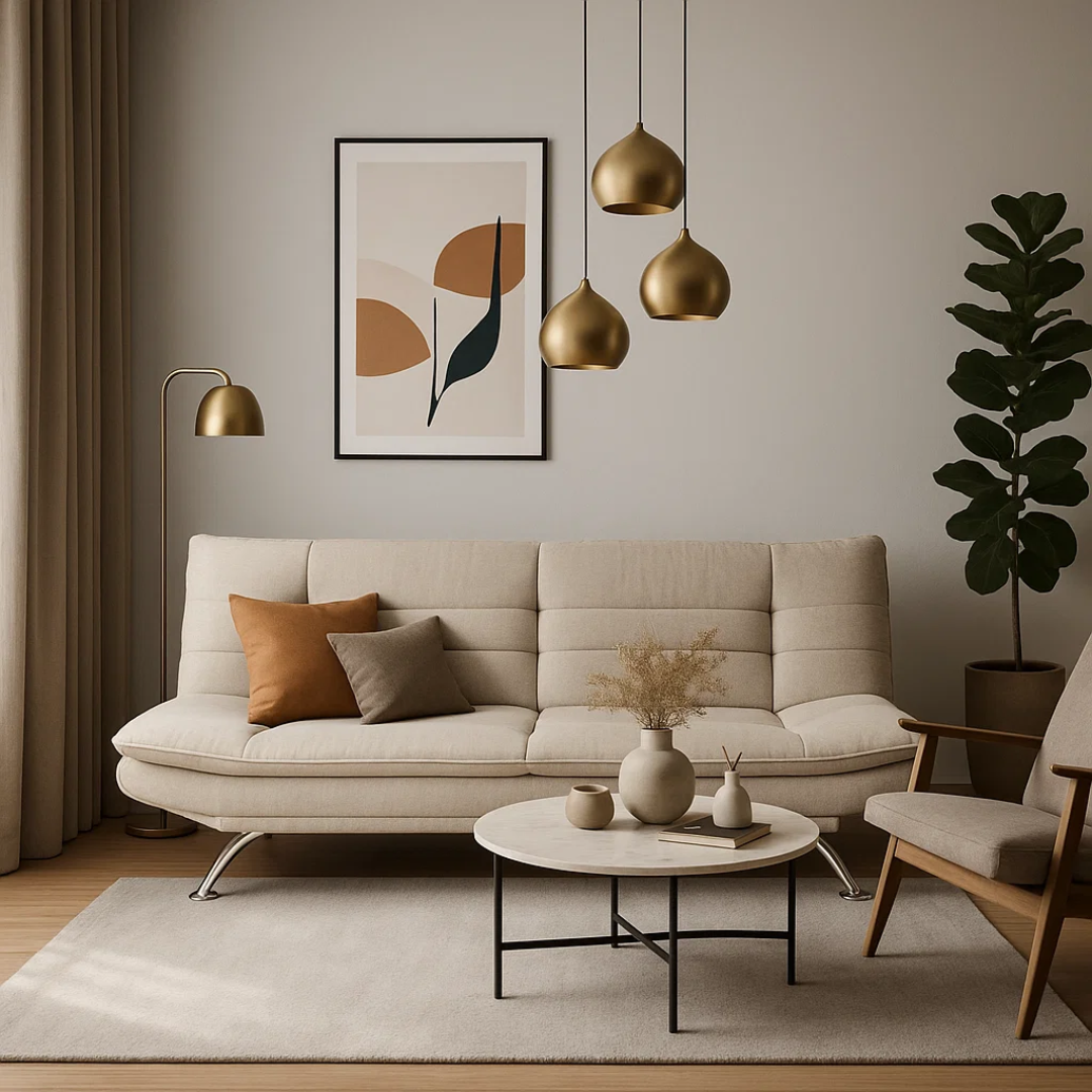 Разтегателен клик-клак диван AMELIA – бежов