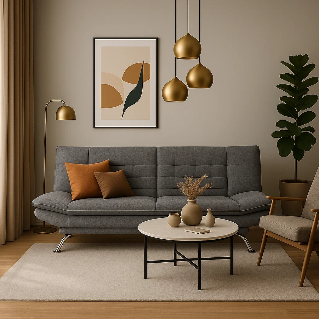 Разтегателен клик-клак диван AMELIA – сив