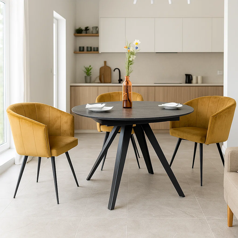 Разтегателна трапезна маса BOLKOW – кафява