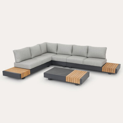 Комплект SM6189 цвят натурал-сив