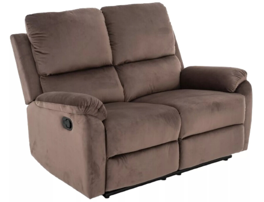 Кадифен диван с функция за релаксация - капучино Кадифен диван с функция за релаксация – капучино