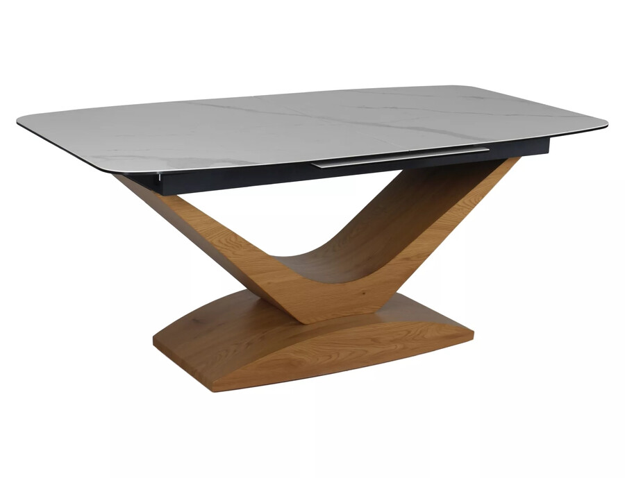 Разтегателна маса 180 /240×95см – матово бяло/дъб