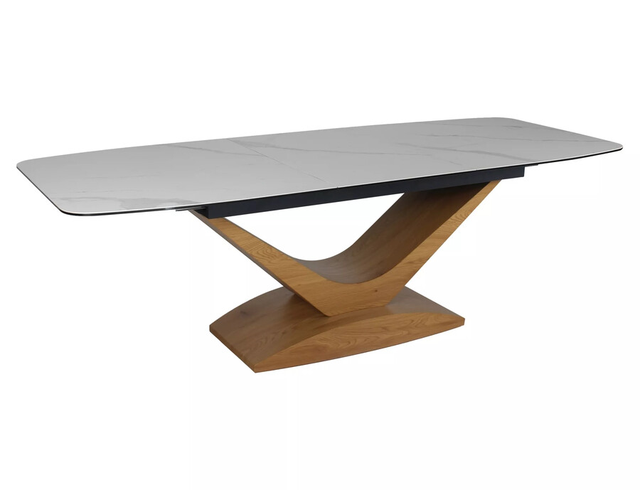 Разтегателна маса 180 /240×95см – матово бяло/дъб